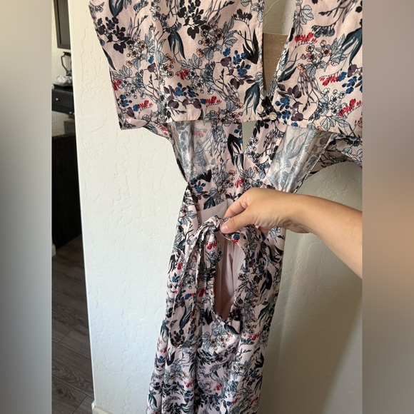Boutique|Women’s short sleeve boho Floral Maxi Dress,open back & bow tie•••Med - Picture 7 of 14